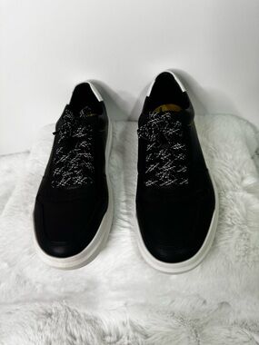 COLE HAAN  Men's Black Low-Top Casual Sneakers - Comfortable Everyday Style